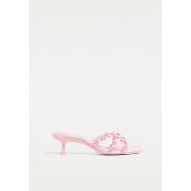 Stradivarius Sandales à talon avec fleurs  ROSE 35
