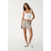 Stradivarius Shorts fluide avec lin  Gris L