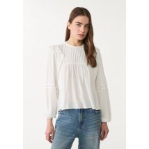 Stradivarius Chemisier fluide à volants  Blanc S