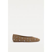 Stradivarius Ballerines cuir souple  MARRON 35