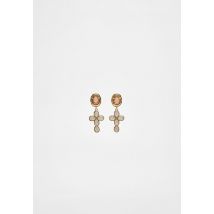 Stradivarius Boucles d'oreilles croix  Rose OS