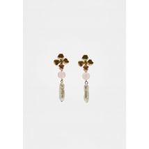 Stradivarius Boucles d’oreilles pendantes fleur  Rose OS