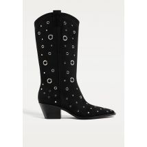 Stradivarius Bottines à talon avec œillets  NOIR  37