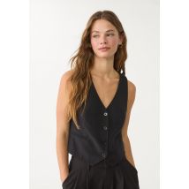 Stradivarius Gilet court boutons  Noir L