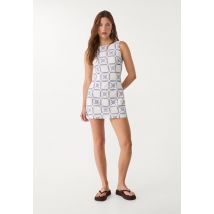 Stradivarius Robe courte brodée  Bleu M