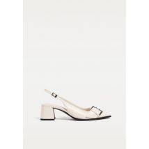 Stradivarius Ballerines à talon avec boucle  BLANC 36
