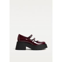 Stradivarius Chaussures plates crantées  BORDEAUX  39