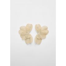 Stradivarius Boucles d’oreilles éventail fleur maxi  Écru OS