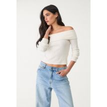 Stradivarius Top à épaules dénudées  Écru S
