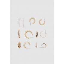 Stradivarius Lot 6 paires d’anneaux perles  Or OS