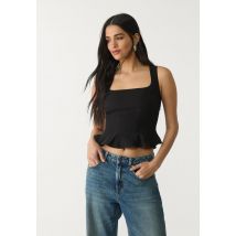 Stradivarius Top corset basque  Noir L
