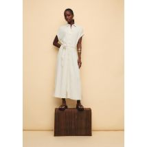 Stradivarius Robe chemise midi avec lin  Pierre S
