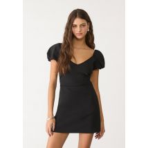 Stradivarius Robe courte dos nu  Noir S