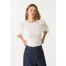 Stradivarius Chemisier à volants  Blanc S