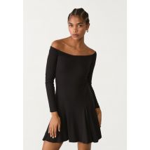 Stradivarius Robe courte à godets  Noir M