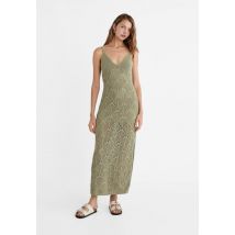 Stradivarius Robe en crochet à bretelles  Vert S