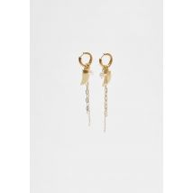 Stradivarius Boucles d’oreilles anneaux avec chaînes  Or OS