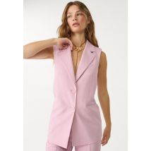Stradivarius Gilet de tailleur regular basique  Rose pastel S