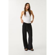 Stradivarius Pantalon fluide en lin  Noir L