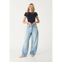 Stradivarius T-shirt basic slim fit  Marine M