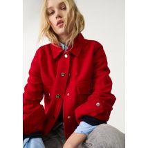 Stradivarius Blouson court doux  Rouge S