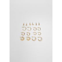 Stradivarius Lot 9 paires boucles d’oreilles fleur  Or OS