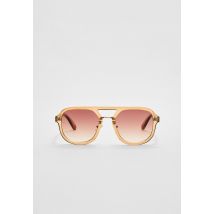 Stradivarius Lunettes de soleil double pont  Camel clair OS