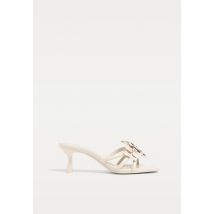 Stradivarius Sandales à talon avec fleurs  ÉCRU 35