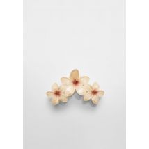 Stradivarius Pince à cheveux triple fleur  Écru OS