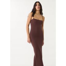Stradivarius Robe longue à bretelles  Marron S