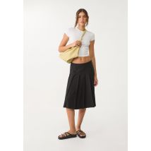 Stradivarius Jupe midi plissée  Noir S