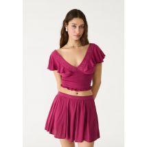 Stradivarius Jupe-culotte fluide  Grenat L