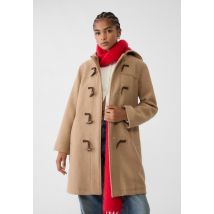 Stradivarius Manteau midi type trench en laine mélangée  Beige S