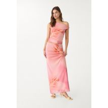 Stradivarius Jupe midi tulle imprimé  Rose pastel S