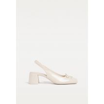 Stradivarius Ballerines à talon avec nœud  BLANC 35