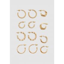 Stradivarius Lot 6 paires de boucles d’oreilles basiques  Or OS