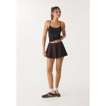 Stradivarius Jupe-culotte patineuse  Noir S
