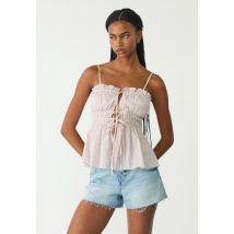 Stradivarius Top bretelles nœud  Rose M
