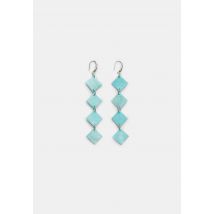 Stradivarius Boucles d’oreilles longues losanges  Bleu ciel OS