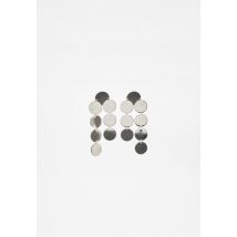 Stradivarius Boucles d’oreilles pendantes cercles  Gris OS