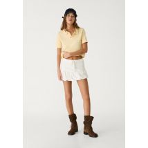 Stradivarius Jupe-short bouffante lin  Blanc L