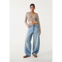 Stradivarius Jean barrel D82 balloon fit  DENIM BLEU MOYEN CLAIR DÉLAVÉ 40