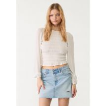 Stradivarius Jupe courte en jean  DENIM BLEU CLAIR DÉLAVÉ 32