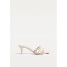 Stradivarius Sandales à talon avec détails ovales  ÉCRU 35