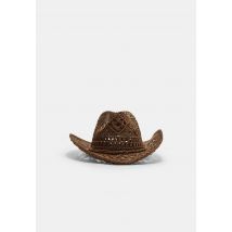 Stradivarius Chapeau cowboy style raphia  Marron OS