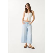 Stradivarius Jeans jupe-culotte fluide ceinture  Denim bleu 36