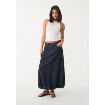 Stradivarius Jupe longue denim balloon  DENIM DÉSENCOLLÉ DÉLAVÉ M