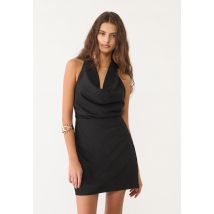 Stradivarius Robe courte drapée  Noir M