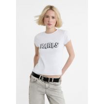 Stradivarius T-shirt à inscription  Blanc XS