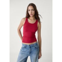 Stradivarius Débardeur dos nageur  Rouge foncé M
